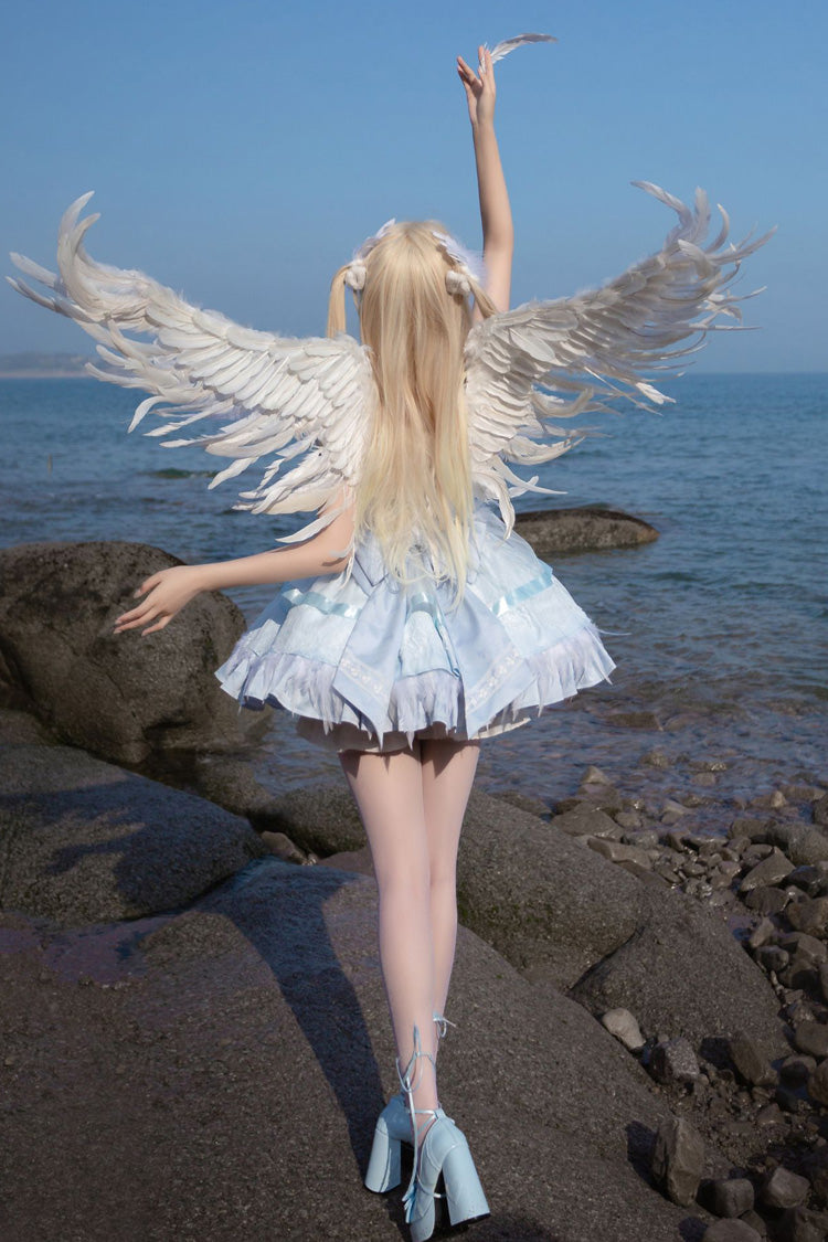 Wings Arrival Multi-layer Ruffle Bowknot Ballet Style Sweet Elegant Lolita Jsk Dress 3 Colors - Product - 10