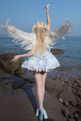 Wings Arrival Multi-layer Ruffle Bowknot Ballet Style Sweet Elegant Lolita Jsk Dress 3 Colors - Product - 10