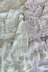 Pink [Heartbeat Rhythm] Long Sleeves Ruffle Lace Hooded Jirai Kei Japanese Skirt Set - Product - 5