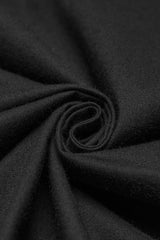 Black Lapel Collar Long Sleeves Stitching Buckle Straps Men's Punk Blouse - Product - 7