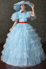 Court Style High Waisted Multi-Layer Victorian Lolita Dress - Product - 6