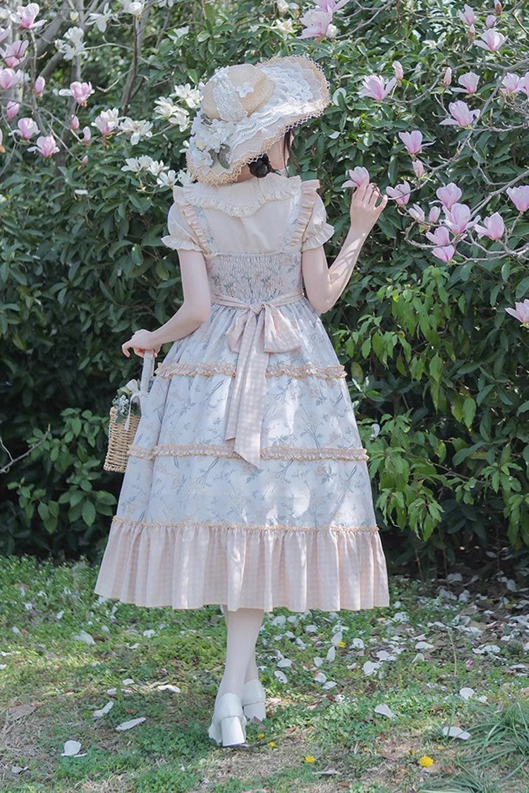 Multi-Color Cherry Butterfly Printed Embroidered Ruffle Sweet (Dress Only) detail view 9