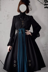 Black/Blue Dawn Keeper Lolita Skirt - Product - 3