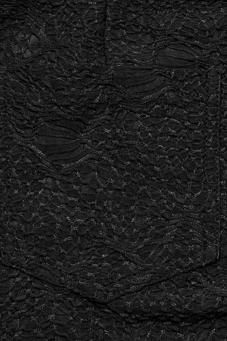 Black Print Slim Mesh Button Decoration Women's Gothic Leggings - Product - 6