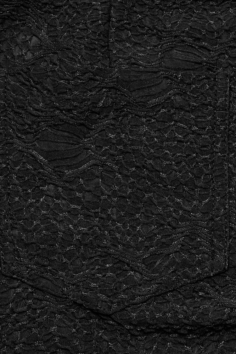 Black Print Slim Mesh Button Decoration Women's Gothic Leggings - Product - 6