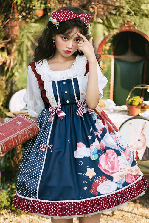 Candy Jar Print Ruffled Sweet Lolita JSK Dress - Product - 6