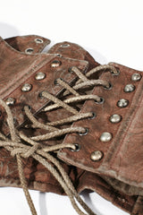 Brown Metal Nails Metal Hasp Decoration Womens Steampunk Girdle - Product - 10