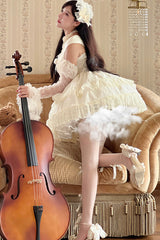 Princess Sleeveless Ruffle Bowknot Lace Sweet Lolita Jsk Dress 4 Colors - Product - 5
