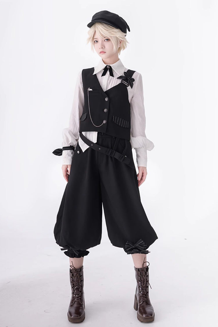 White Long Sleeves Secret Morning Paper Ouji Fashion Lolita Blouse - Product - 7