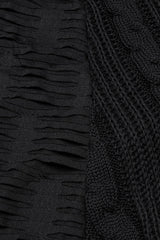 Black Ripped Lace-up Women's Gothic Knitted Skirt - Product - 8
