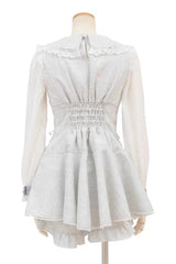 Japanese Lace Sweet Jirai Kei Dress Blouse Shorts Set 2 Colors - Product - 6
