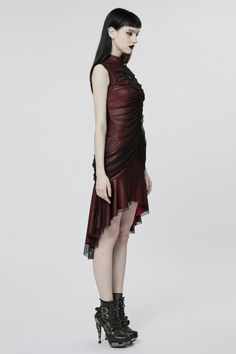 Sleeveless Slim Mesh Fishtail Women's Gothic Dress 2 Colors - Product - 10