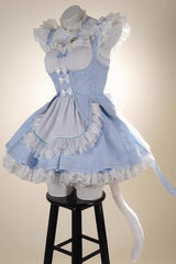 [Ram Rem] Ruffle Bowknot Sweet Japanese Lolita Jsk Dress Set 2 Colors - Product - 3