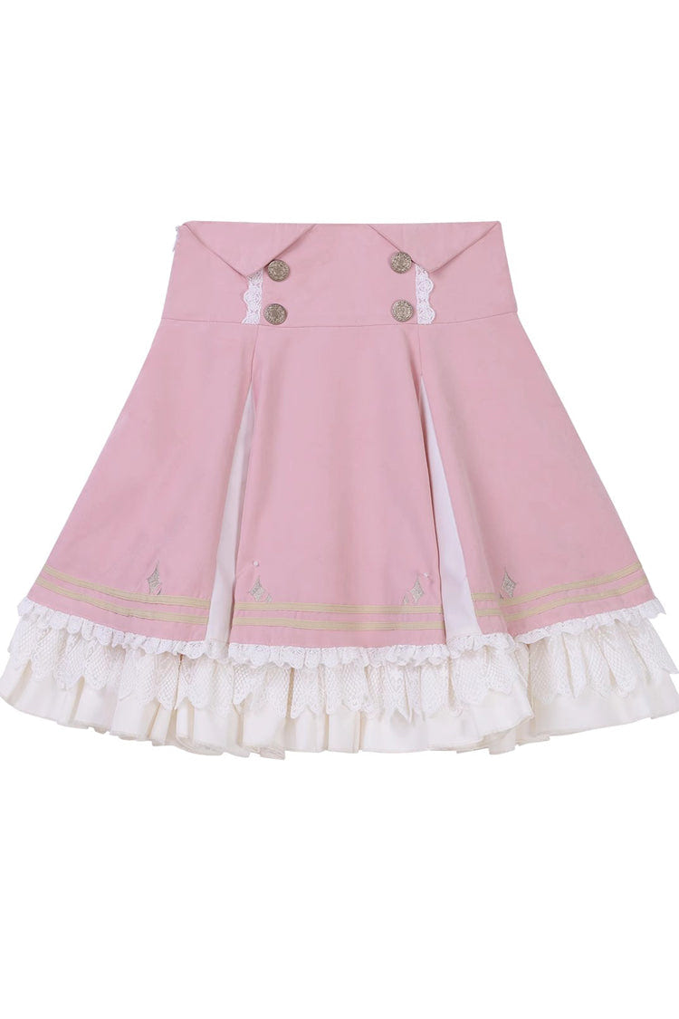 Pink [Messenger of Heaven] Ruffle Sweet Princess Lolita Skirt - Product - 3