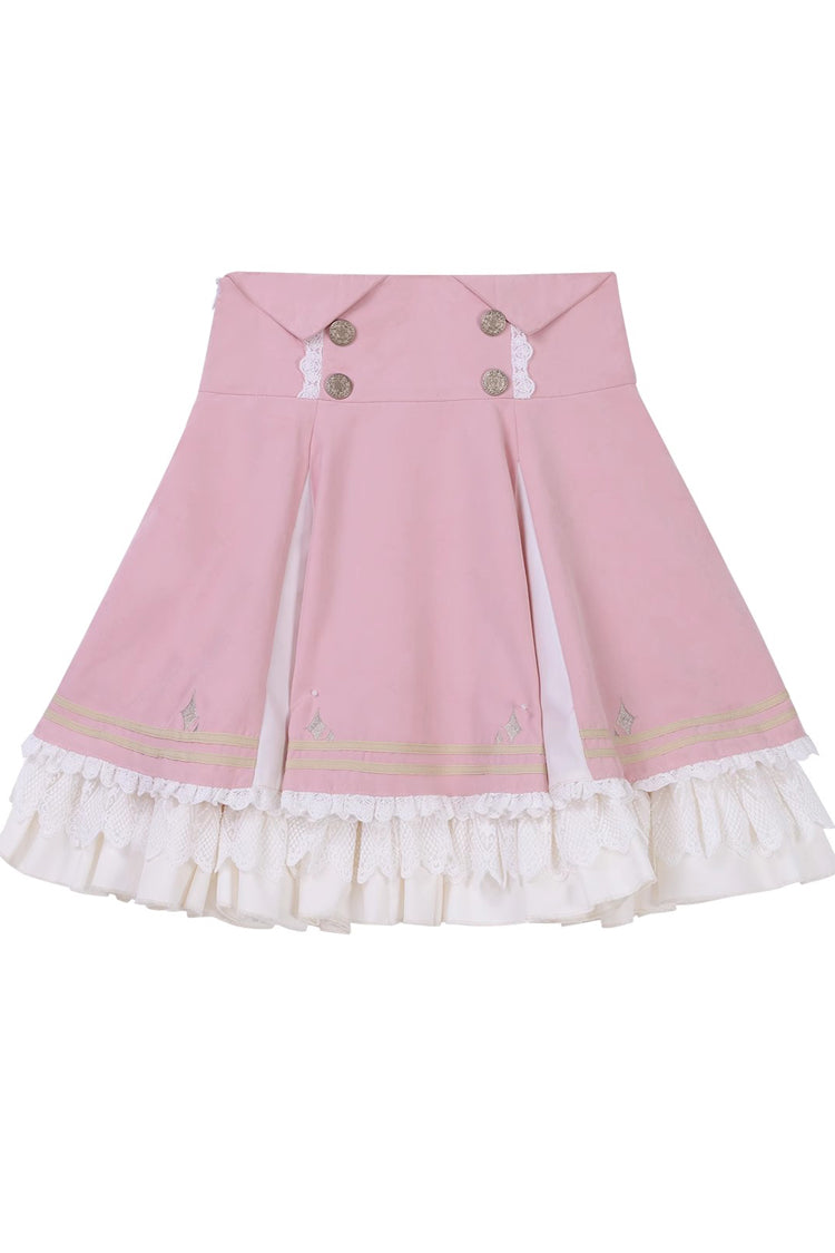 Pink [Messenger of Heaven] Ruffle Sweet Princess Lolita Skirt - Product - 3