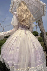 Dream Doll Ballet Rabbit Print Sweet Lolita Jsk Dress 2 Colors - Product - 16