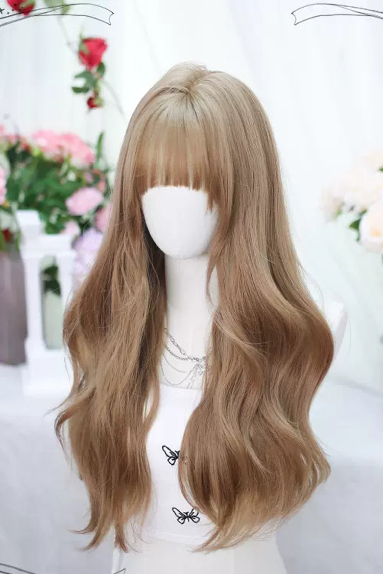 Light Brown Air Bangs Sweet Lolita Long Wigs - Product - 2