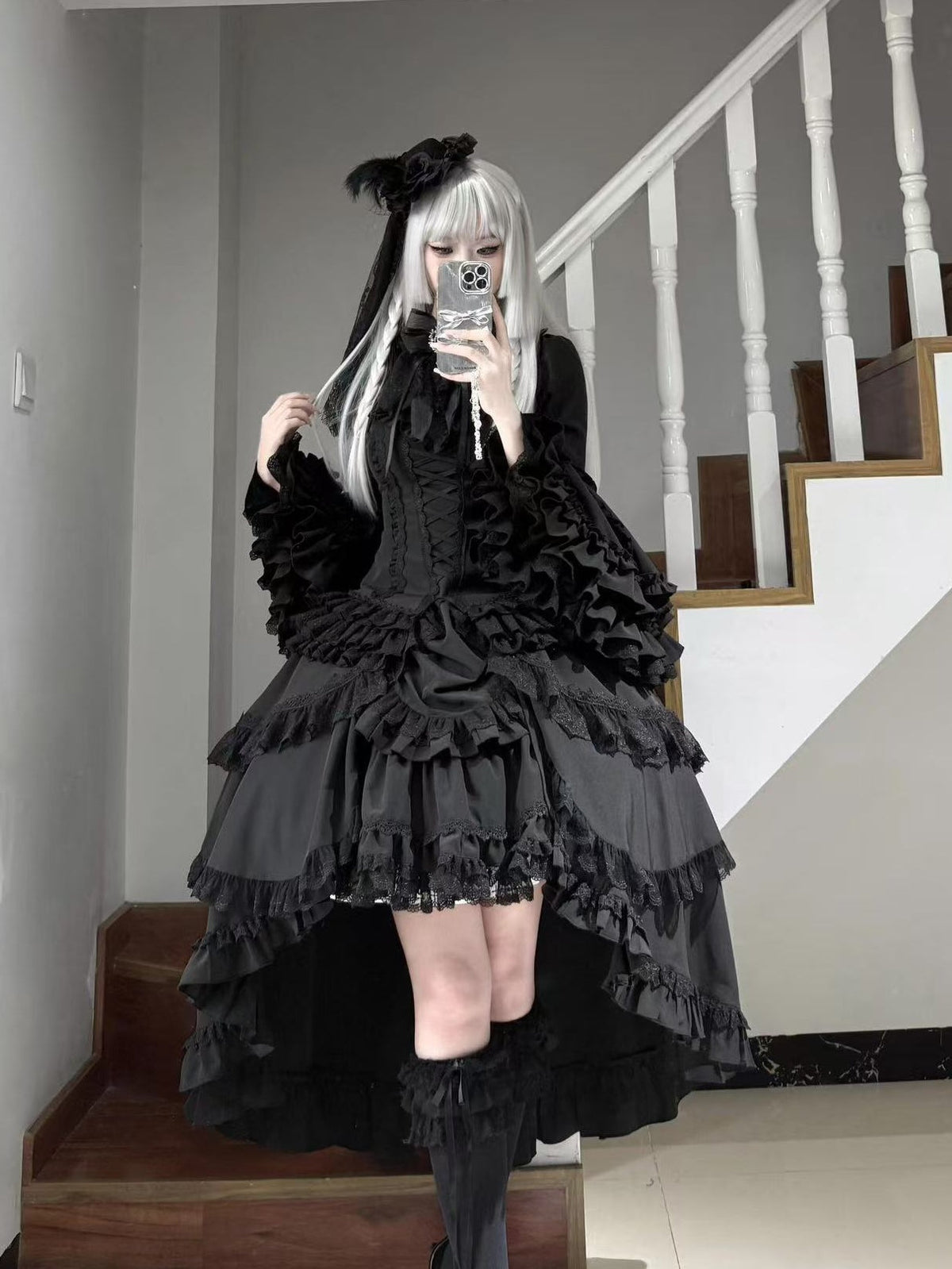 Immortal Bird Gothic Lolita tie detail