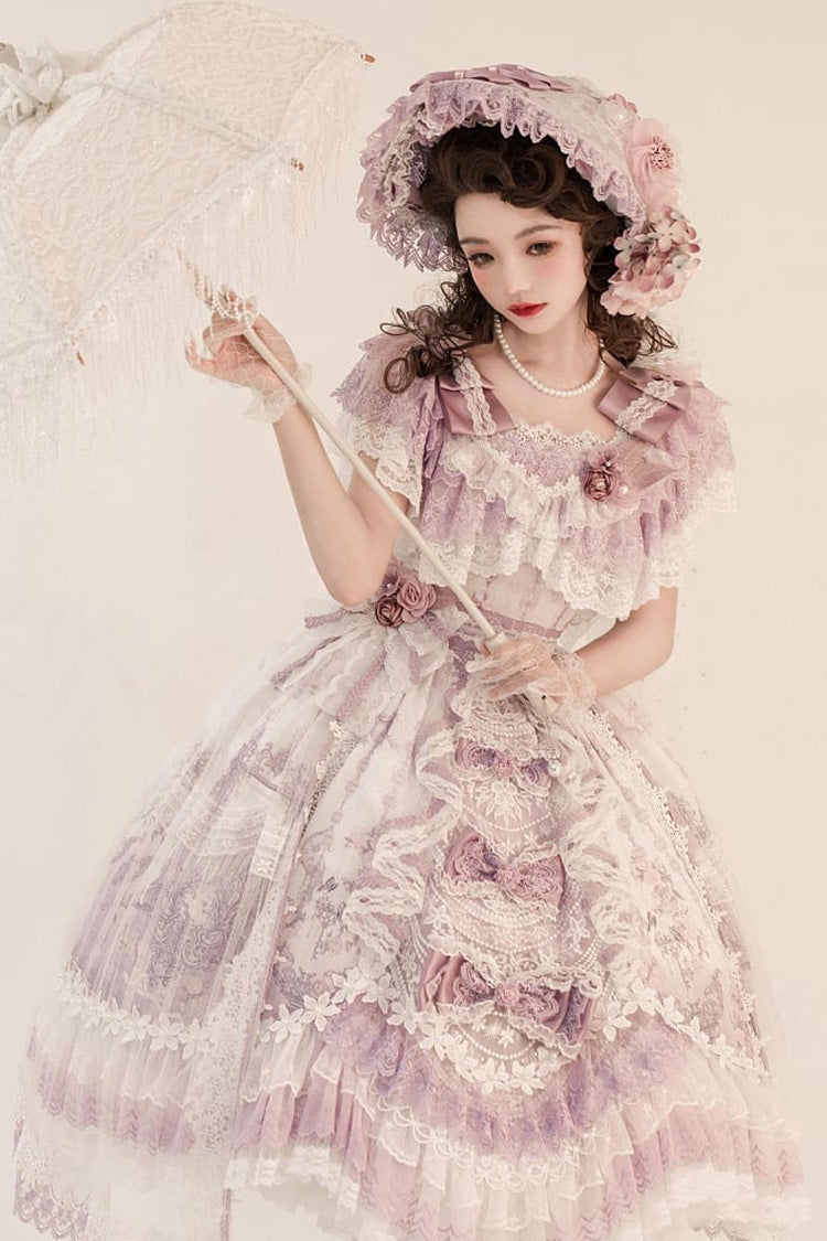 Purple The Key to the Secret Realm Gorgeous Wedding Princess Sweet Lolita Dress Set - Product - 9