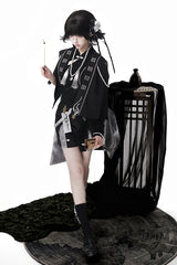 Black [The Strange End of the Immortal Sect] Sleeveless Chinese Style Ouji Lolita Set - Product - 7