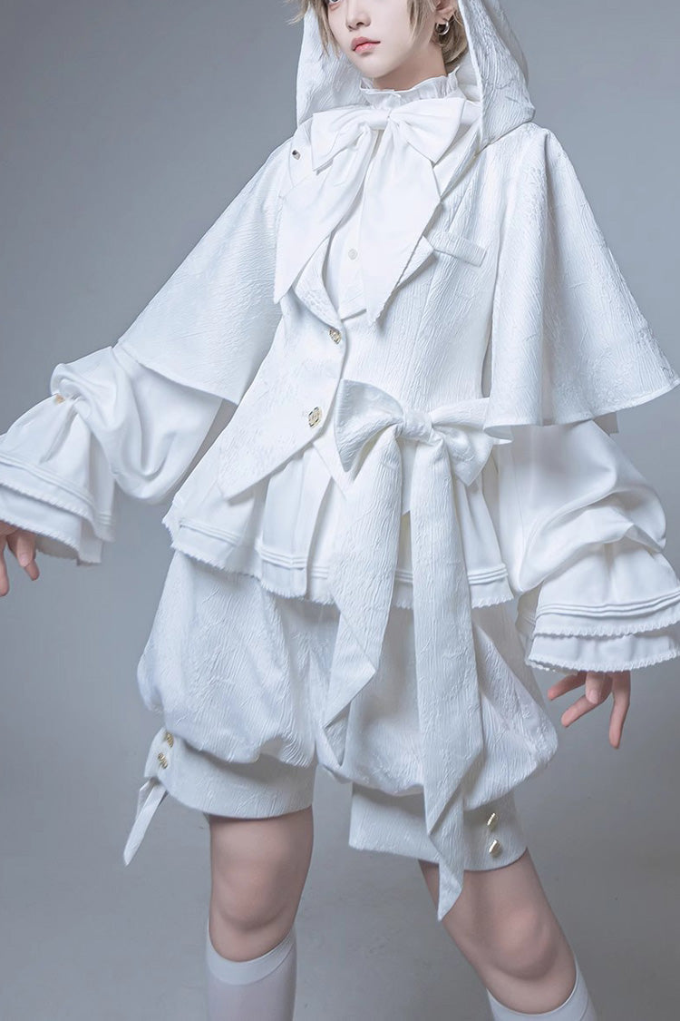 White Rabbit Hunting White Moonlight Edition Vintage Ouji Fashion Lolita Coat - White - 1