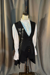 Black [Royal Knight] Gothic Vintage Cool Royal Ouji Lolita (Blouse / Shorts / Vest / Pants) - Product - 3