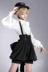 White Long Sleeves Vintage Elegant Prince Ouji Fashion Lolita Blouse - White - 1