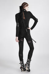 Mesh Close Fitting Long Women's Gothic Leggings - Product - 6