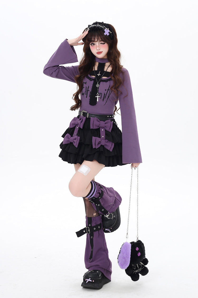 [Kozaya Nana] Triple-Layered Ruffle Bowknot Sweet Japanese Lolita Skirt 2 Colors - Product - 18