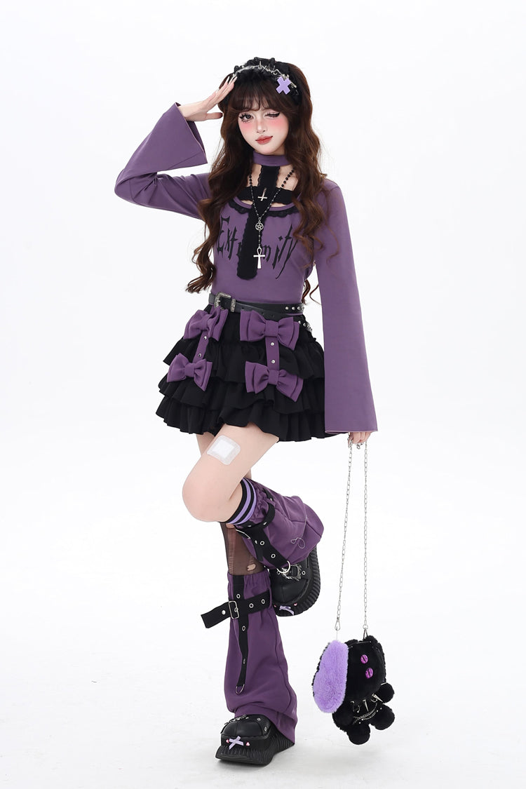 [Kozaya Nana] Triple-Layered Ruffle Bowknot Sweet Japanese Lolita Skirt 2 Colors - Product - 18