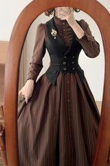 Black V Collar Sleeveless Classic Vintage Ouji Lolita Vest - Product - 4