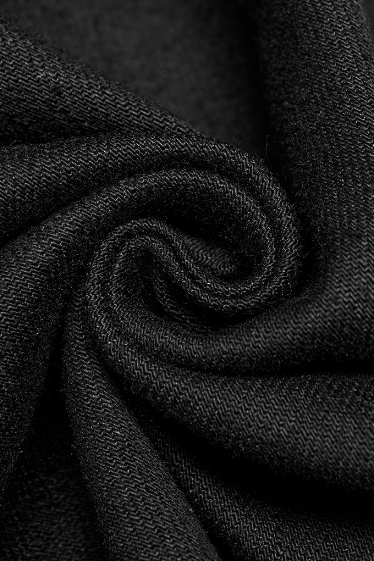 Stitching Slim Mesh Buckles Eyelets Women's Steampunk Leggings 2 Colors - Product - 7