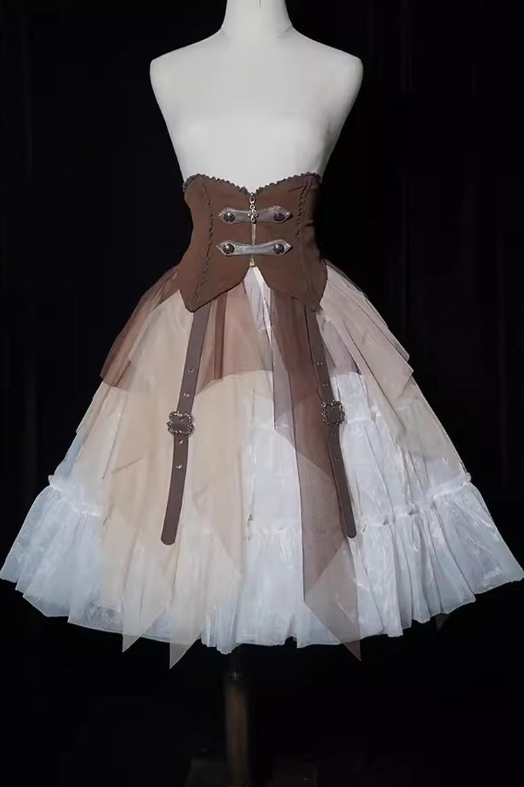 Brown Pirate Series Navigation Treasure Hunting Guide Ouji Handsome Lolita Waistband - Product - 5