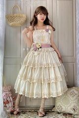 Ivory [Forest Waltz] Embroidery Sweet Elegant Lolita Suspender Top - Product - 2