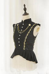 Black Immortal Thorn The Invitation Of The Kingdom Ouji Lolita Vest And Shorts - Product - 4