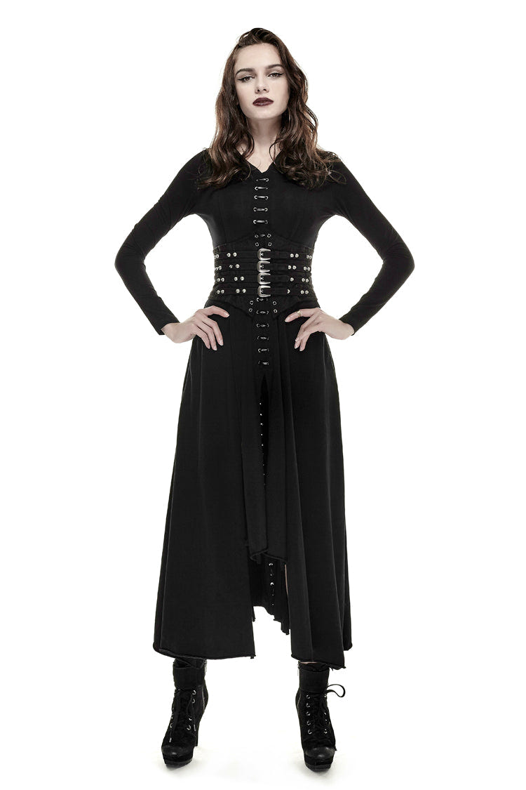 Black Metal Nails Metal Hasp Decoration Womens Steampunk Girdle - Product - 2