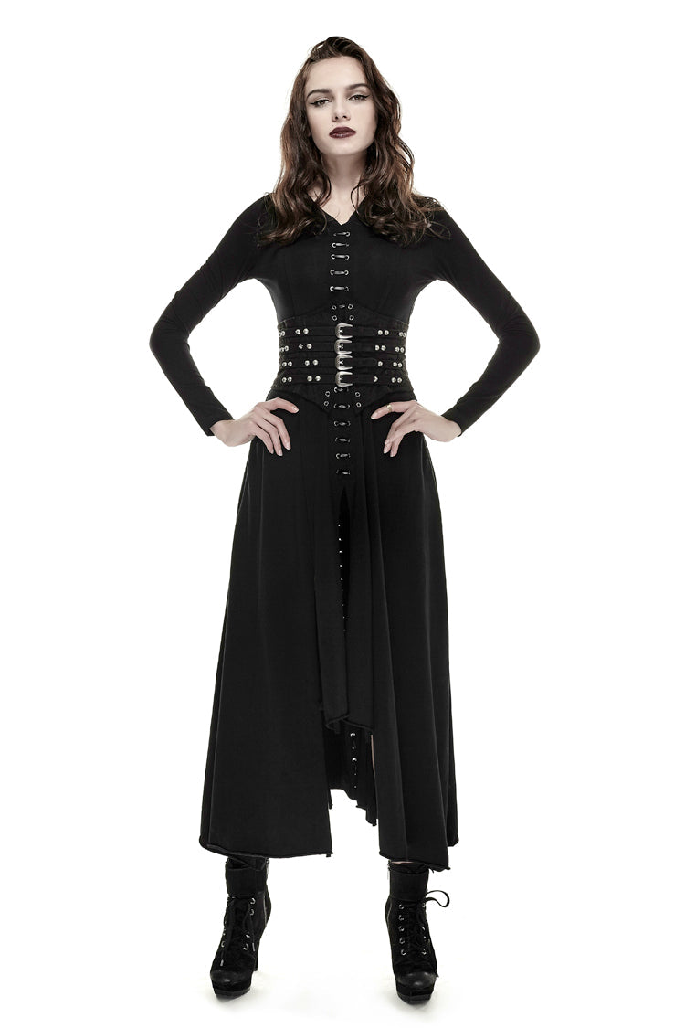 Black Metal Nails Metal Hasp Decoration Womens Steampunk Girdle - Product - 2