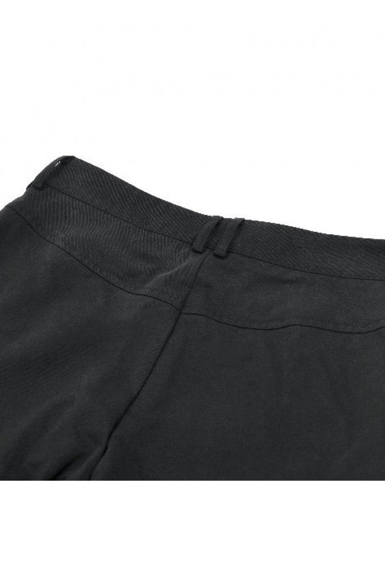 Black Women's Punk Big Pocket Cross Zippered Eyelet Cargo Pants - Product - 15