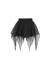 Black Bright Mesh Metal Buckle Decoration Playful And Cute Tutu Short Women's Punk Skirt - Product - 7