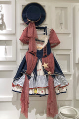 Multi-Color Circus Short Sleeves Multi-layer Print Ruffle Bowknot Sweet Lolita Dress - Product - 11