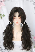 Secondary Fluffy Wool Curls Sweet Lolita Long Wig 2 Colors front view