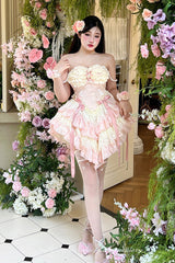 Dream of Love Multi-Layered Ruffle Bowknot Lace Sweet Lolita Dress 2 Colors - Product - 6