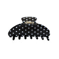 Big Effing Clip in Noir Polka Dot