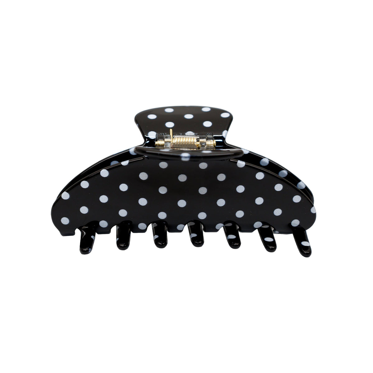Big Effing Clip in Noir Polka Dot