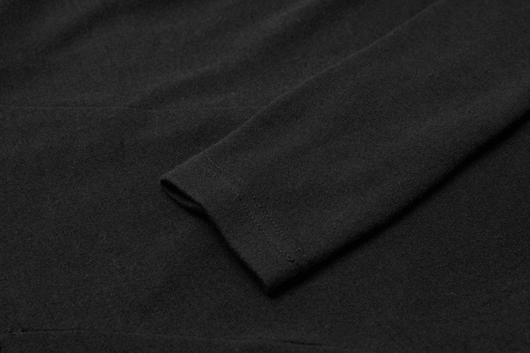 Black Asymmetric Knit Dress with Sleeve Cut-Outs - image 9