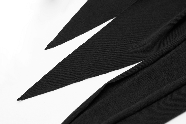 Black Asymmetric Knit Dress with Sleeve Cut-Outs - image 7