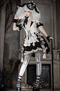 Black Candy Cane circus Gothic Lolita full set 1