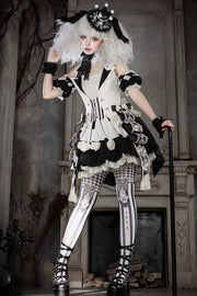 Black Candy Cane circus Gothic Lolita full set 1