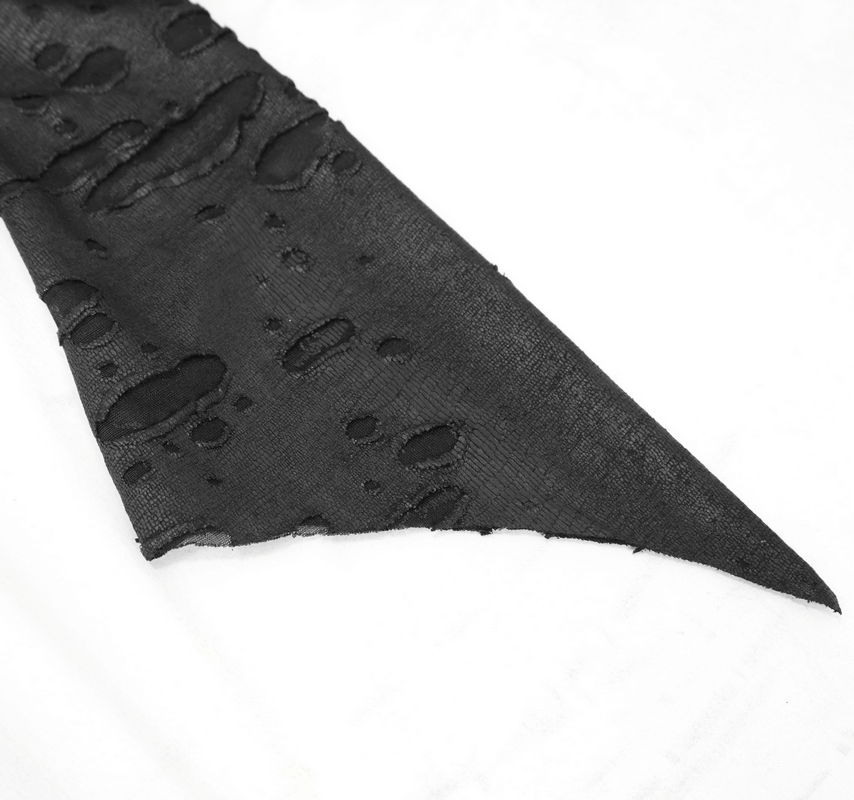 Black 'Dragon Spine' Gothic Dress / Women's Dark Shadow Long Sleeve Irregular Hem Dress - image 6