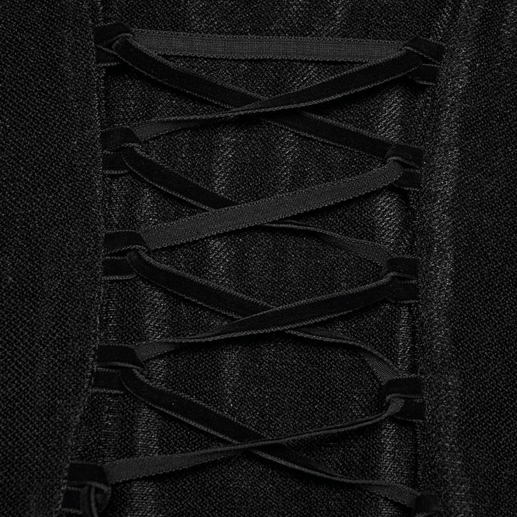 Black Gothic Cross Mesh Fishtail Maxi Dress Gown - image 7